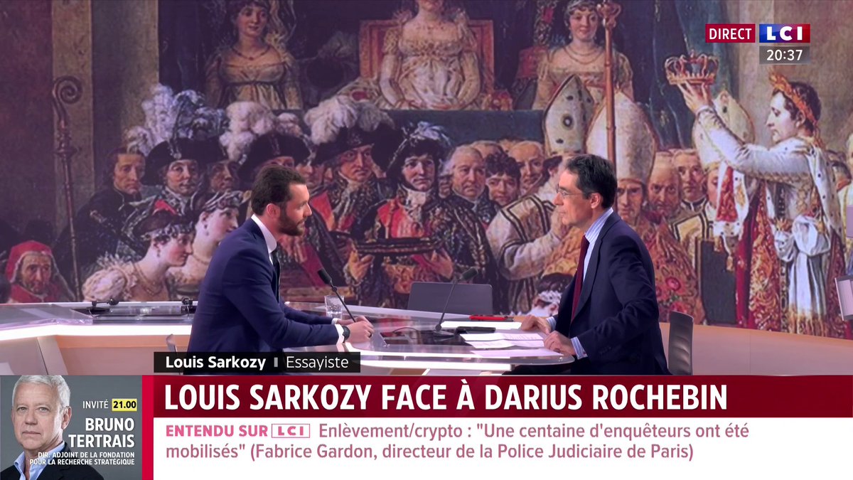 🗣️ "Bonaparte est le produit de l'expérience la plus gauchiste de l'Histoire qui est la Révolution française" soutient Louis Sarkozy qui est "né de droite" ▶️ Darius Rochebin