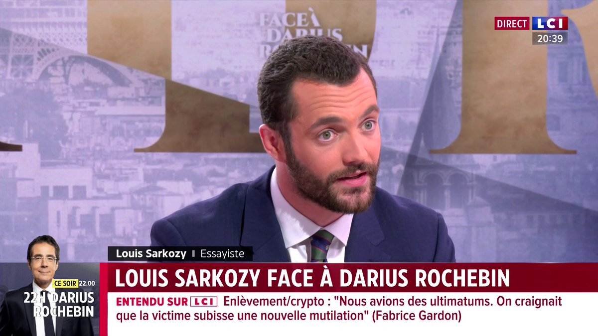 🗣️ "Je ne crois pas que l'étymologie d'un prénom définit l'identité républicaine" dit Louis Sarkozy ▶️ Darius Rochebin