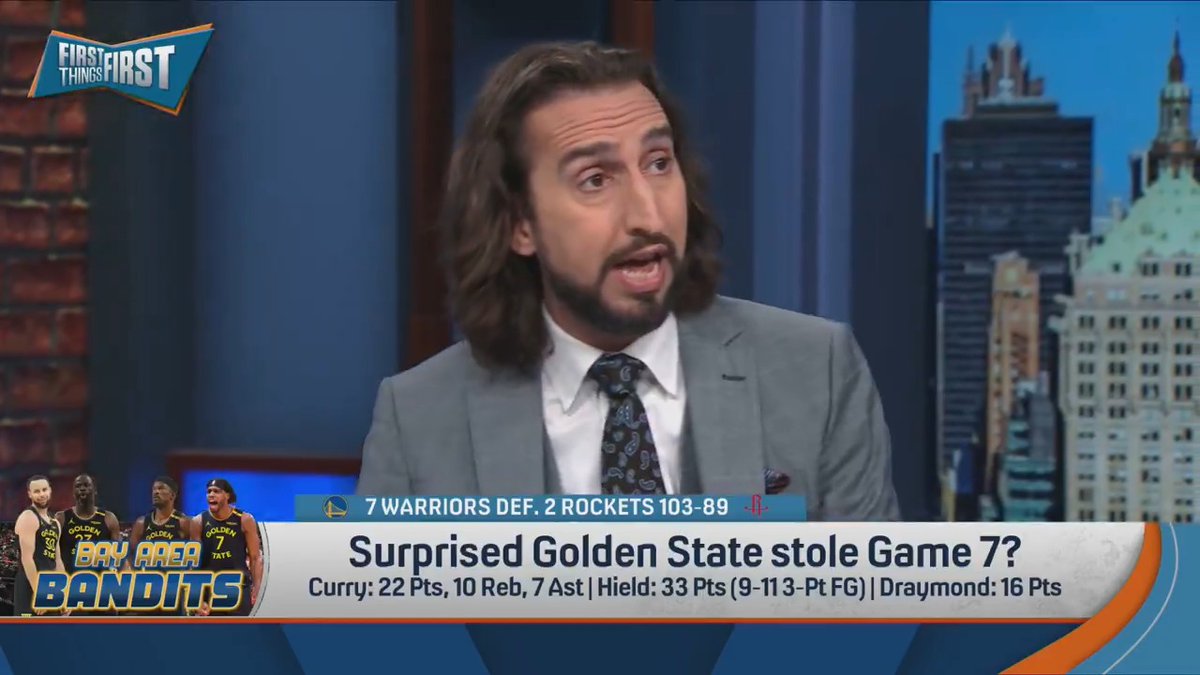 “I do not look at this Warriors team as a contender at all. I’ve seen this exact movie two years ago.” nick wright is picking against GSW again: