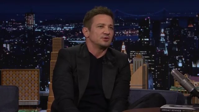 .Jeremy Renner wasn’t wearing any wires when he held Tom Cruise off of the top of the Burj Khalifa for Mission: Impossible 😳 #FallonTonight