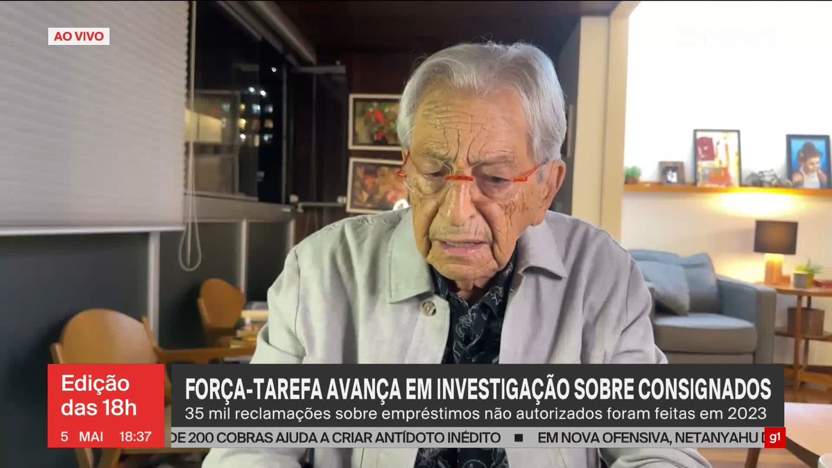 "Há uma cultura de golpe no Brasil", diz Gabeira, ao comentar fraudes no INSS. ➡ Assista ao #Edição18 na #GloboNews: