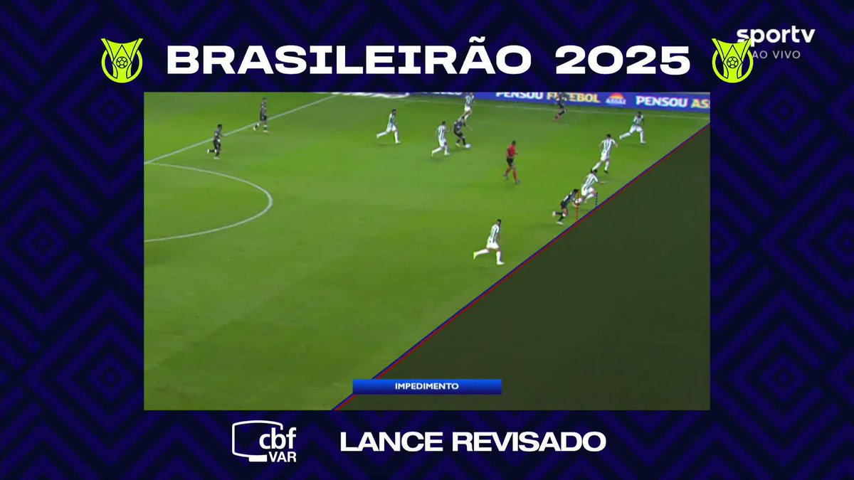 O gol do Atlético-MG anulado por impedimento contra o Juventude. 🎥 sportv | ge