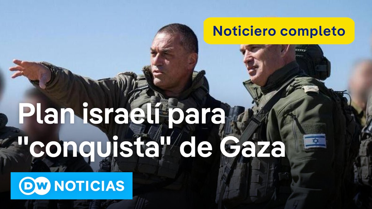 🔴 DW Noticias del 5 de mayo: Alarma por plan de Israel que incluye la "conquista" de Gaza Israel anunció una nueva campaña en la Franja de Gaza, que prevé la "conquista" del territorio y que requerirá desplazamientos de la "mayoría" de sus habitantes. El secretario general de la ONU, Antonio Guterres, se declaró "alarmado". [Noticiero completo]