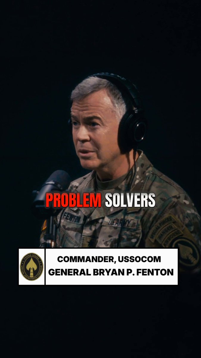 “We shapeshift to solve the boss’s problem—whatever it is.” U.S. SOCOM Gen. Bryan Fenton on why SOF is the most agile, adaptable force on the planet. “If you’ve been in SOF, no explanation needed. If you haven’t… maybe no explanation will do.” 🎧 #SOFcast S6/E1 out now.