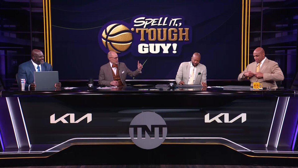 Shaq cheated off of EJ's paper in a game of 'Spell It, Tough Guy!' ✍️💀