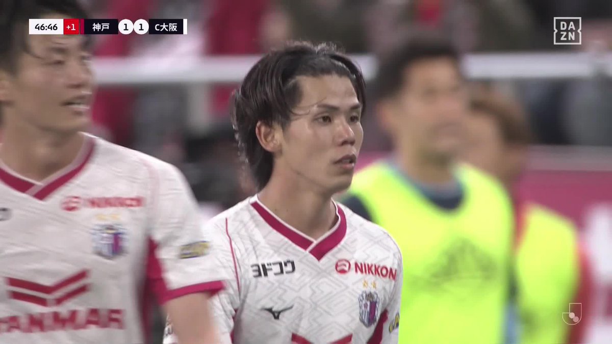 あっという間の同点弾 前半終了間際 この1点は大きい #上門知樹 左足で流し込む 🇯🇵明治安田J1リーグ第15節 🆚神戸×C大阪 📺#DAZN ライブ配信 #神戸C大阪