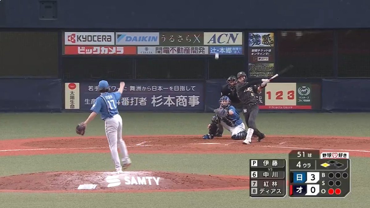 オリックス #ケータ がセンター方向へ抜けるタイムリーヒットを放ち反撃開始‼️ #中川圭太 選手 #Bs2025 #オリっこデー2025 👇ライブ配信はこちら