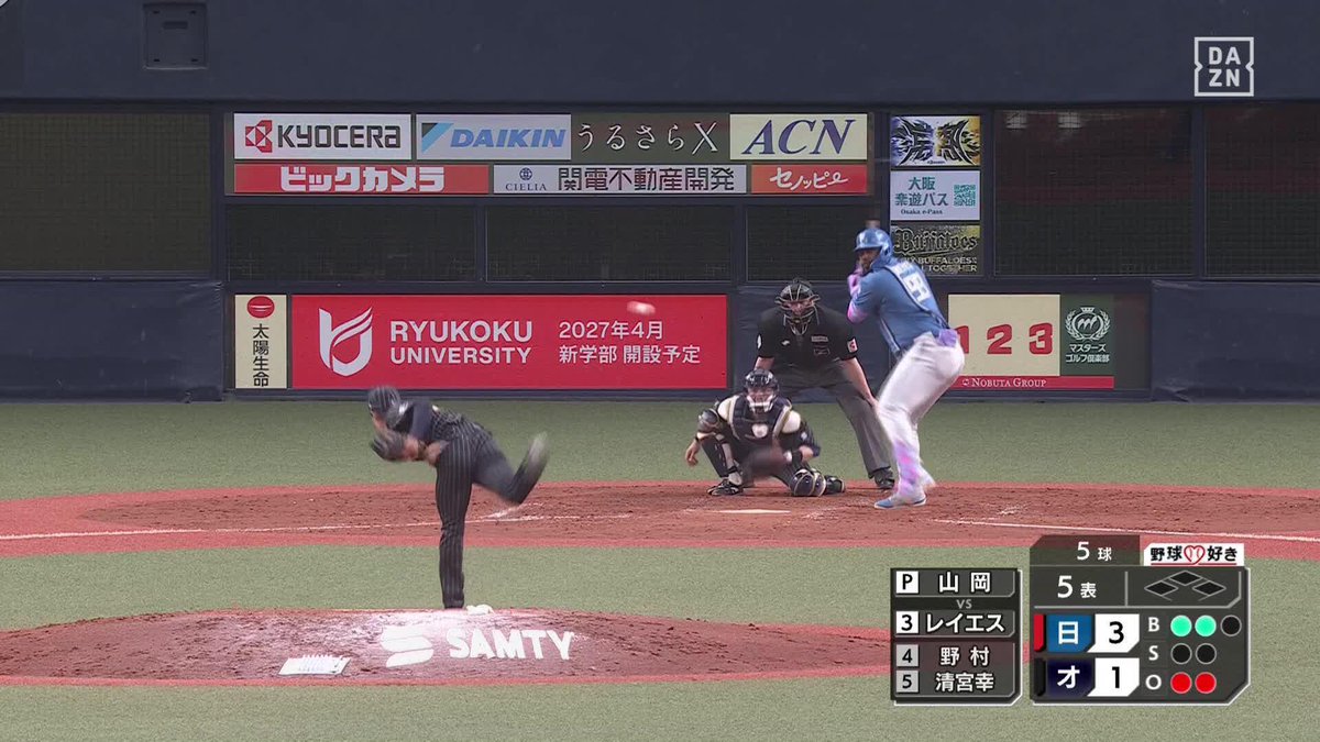 おかえりなさい! 山岡泰輔 今シーズン初登板を 三者凡退に抑える! 勝ちパターン昇格への期待大! ⚾プロ野球 (2025/5/6) 🌸オリックス×日本ハム 📱live on DAZN #オレをみろ #BS2025