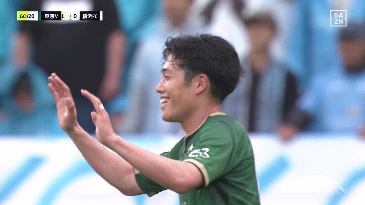 均衡を破るドンピシャヘッド！ 左サイドからのクロスボールを高い打点から #染野唯月 ヘディングで決めた！ 🏆明治安田J1第15節 🆚東京V×横浜FC 🆓 #DAZN ライブ配信中 #Jみようぜ #Jリーグ #東京V横浜FC