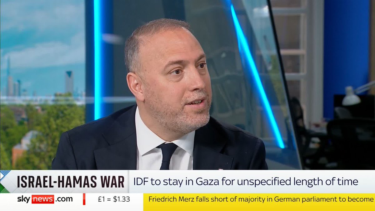 'It is clear Netanyahu's plan has nothing to do with hostages.' Palestinian ambassador to the UK Husam Zomlot, calls for the UK to "enforce international law" by implementing an arms embargo on Israel, after Netanyahu announced plans to 'capture and hold' Gaza.