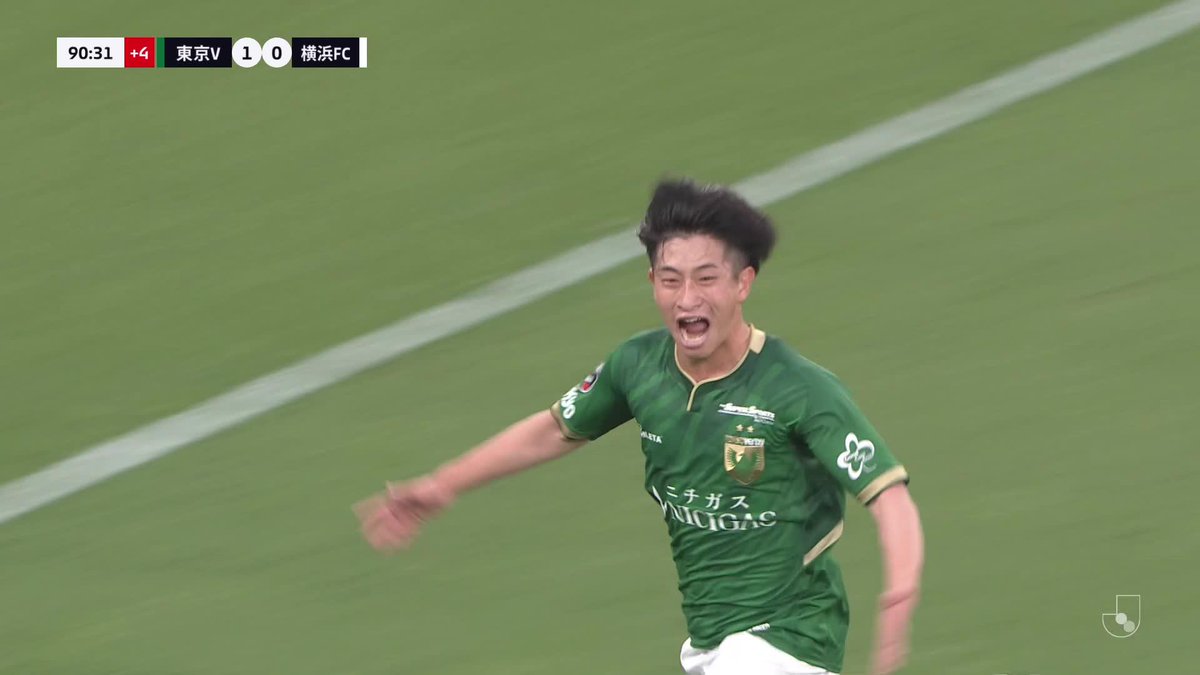 大卒ルーキー #熊取谷一星 の初ゴール!💫 🎦 ゴール動画 🏆 明治安田J1リーグ 第15節 🆚 東京Vvs横浜FC 🔢 2-0 ⌚️ 90+1分 ⚽️ 熊取谷 一星(東京V) #Jリーグ