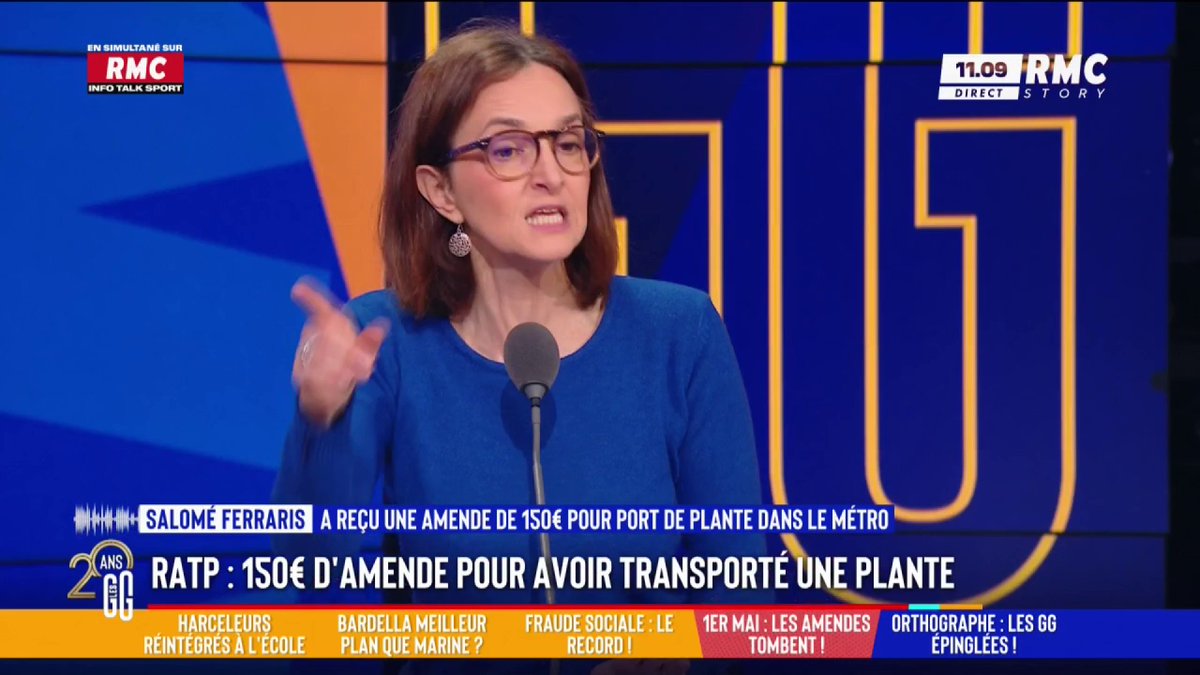 🚇 RATP : 150€ d’amende pour avoir transporté une plante dans le métro 🗣️ Barbara Lefebvre : "Les contrôleurs RATP, ils sont forts avec les faibles et faibles avec les forts. Mais quand tu as 3 ou 4 gars encapuchonnés qui te bousculent, personne ne les voit." #GGRMC