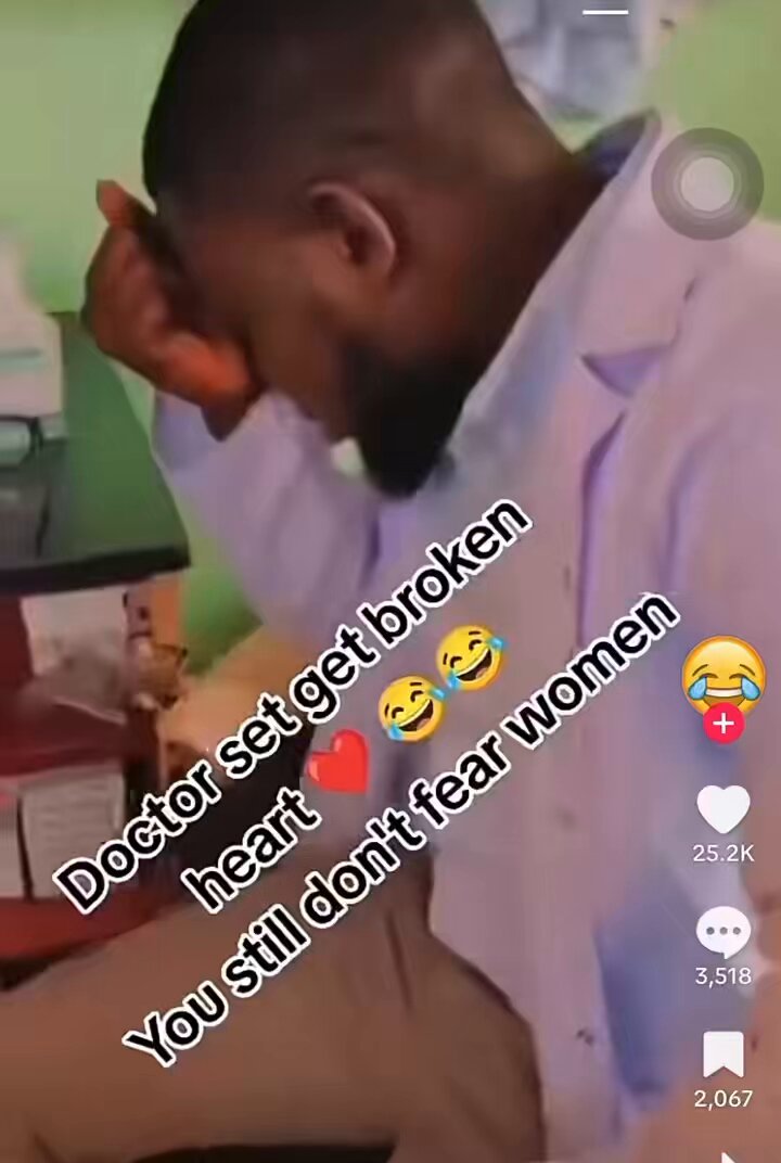 Ow doc dem break ein heart like that no😭😂