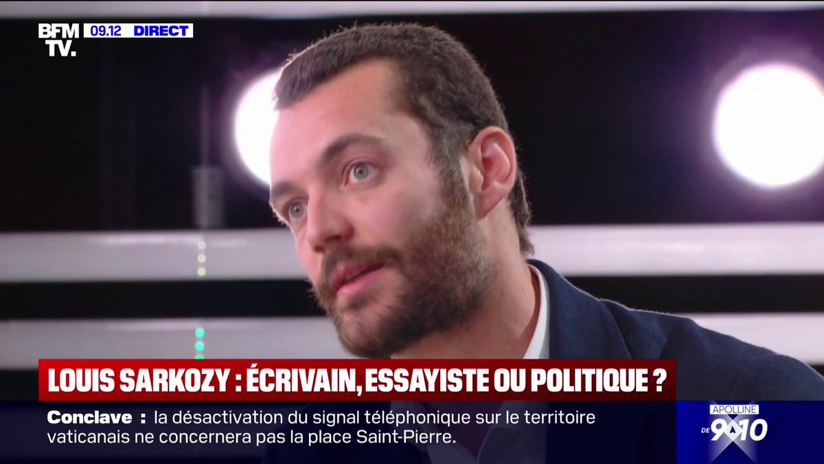 le fait que ça semble gêner tout le monde que bruno jeudy puisse oser mettre les pieds dans le plat en demandant à louis sarkozy quelle est son expérience et réelle expertise pour être l'invité de tous les médias...