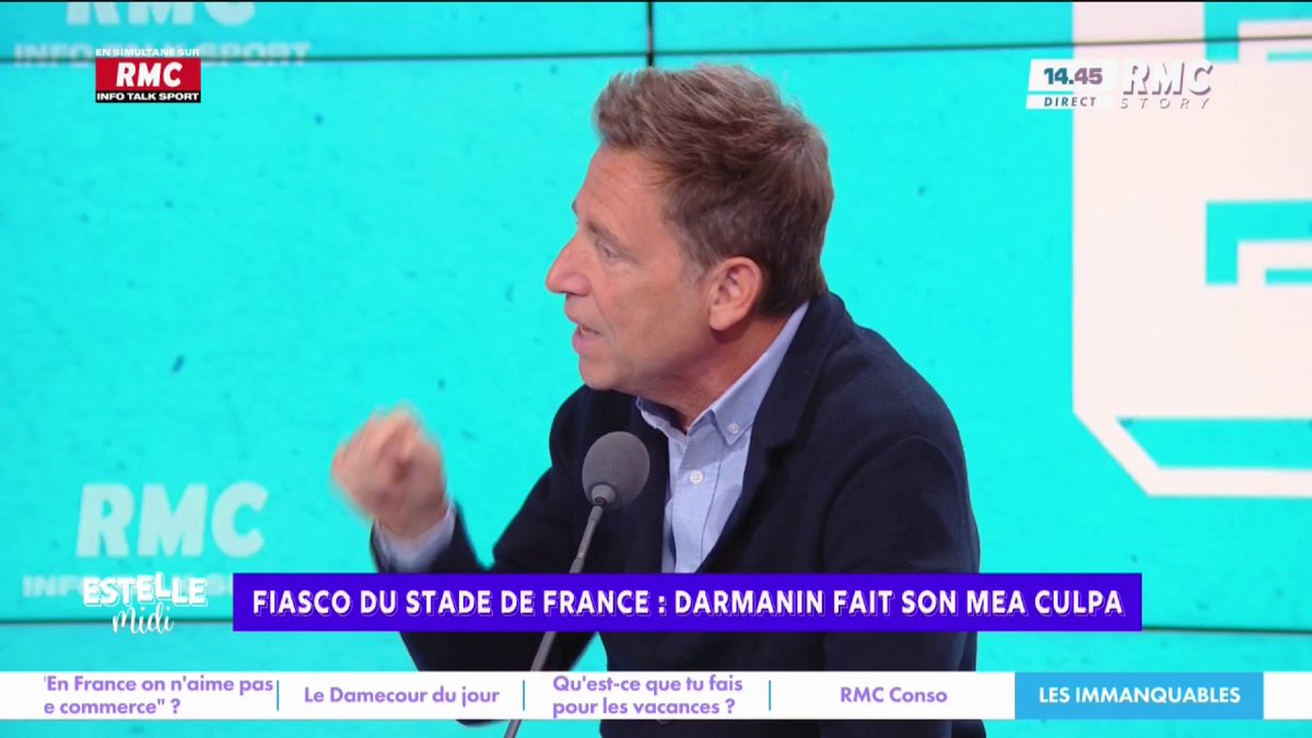 ⚽ Fiasco du Stade de France : Darmanin fait son mea culpa 🎙️ Daniel Riolo : "3 ans après, il vient assumer ce qui était un mensonge d'État ! Incroyable... Un tel mensonge devrait être suivi d'un départ ! Il y a eu 900 plaintes d'Anglais qui se sont fait voler !" #EstelleMidi