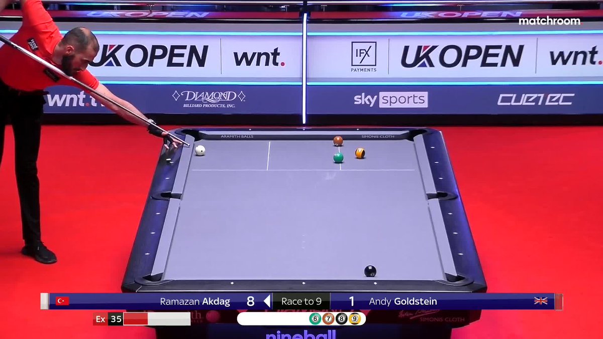 Goldstein talked the talk, but Akdag walked the walk 👊 A humbling display from the Razor as the Galeforce is blown aside 9-1 in his first match at the UK Open 😮💨 #UKOpenPool 🇬🇧
