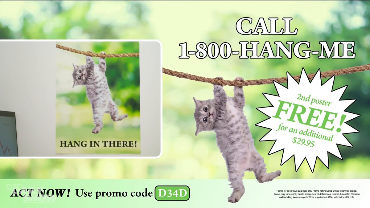 In these times of despair and uncertainty, the Hang In There poster will take all your Trump-related anxieties away!