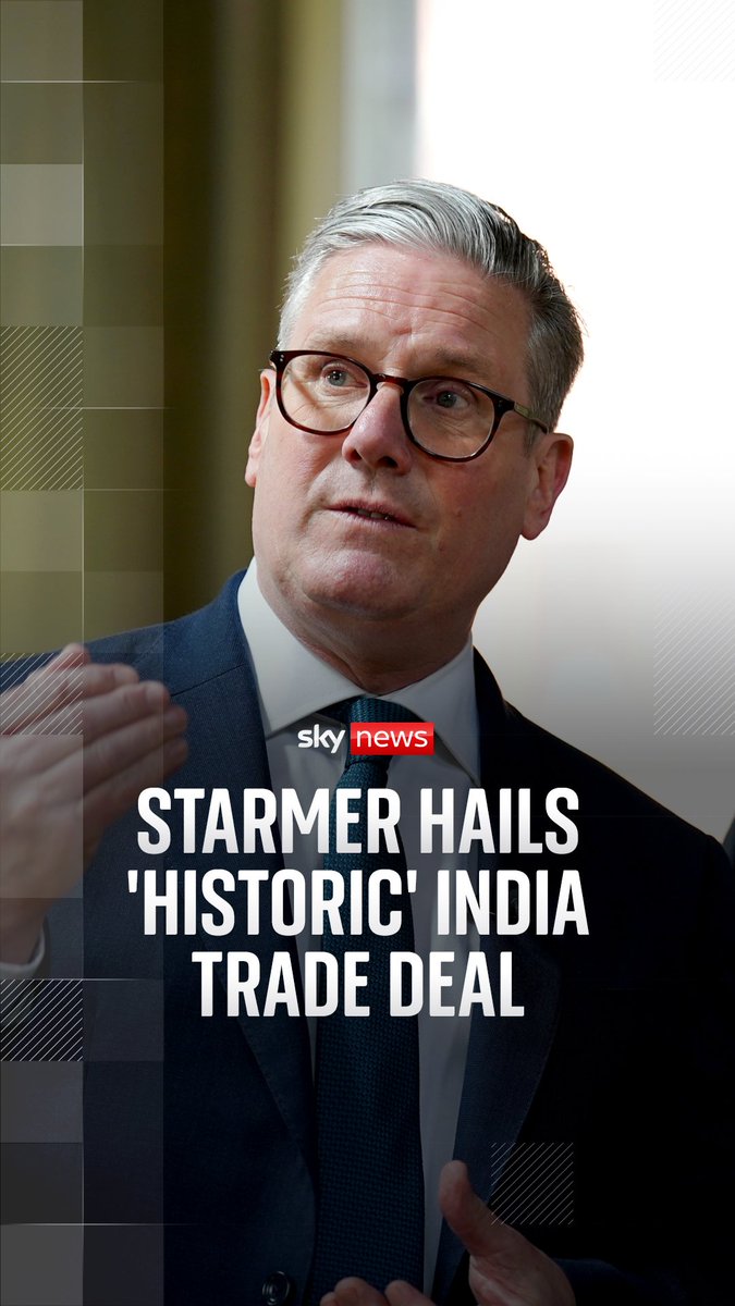The UK and India have struck an "ambitious" trade deal that will slash tariffs on products such as whisky and gin. The agreement will deliver a £4.8bn boost to the UK economy, according to the government. Read more 👉