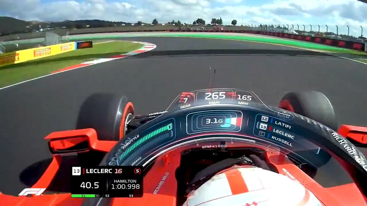 İstanbul Park 8.virajı tam gaz dönebilen F1 araçları 🤤 Asfaltın oturmasıyla muhteşem hızlara ulaşmışlardı. Leclerc ve Ferrari 8.virajda