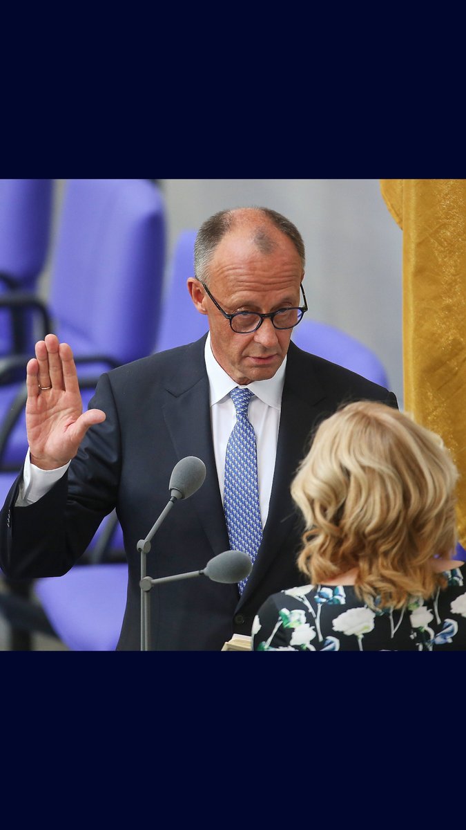 MOMENT when Friedrich Merz is sworn in as Germany's new chancellor.