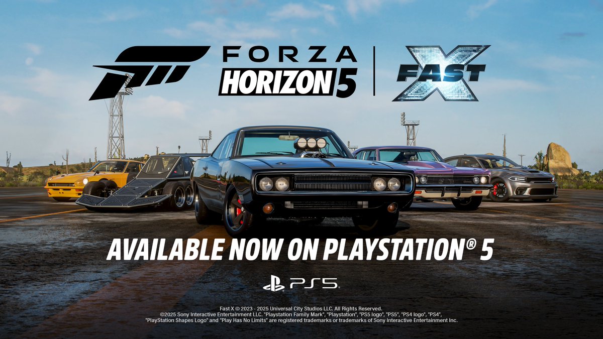 From the big screen to your game, some of our favorite cars from the latest installment in the Fast & Furious saga show up at the Horizon Festival. Enjoy driving Dom’s supercharged Hellcat, Dante’s custom purple Impala, and more with the Fast X Car Pack available now on PS5.