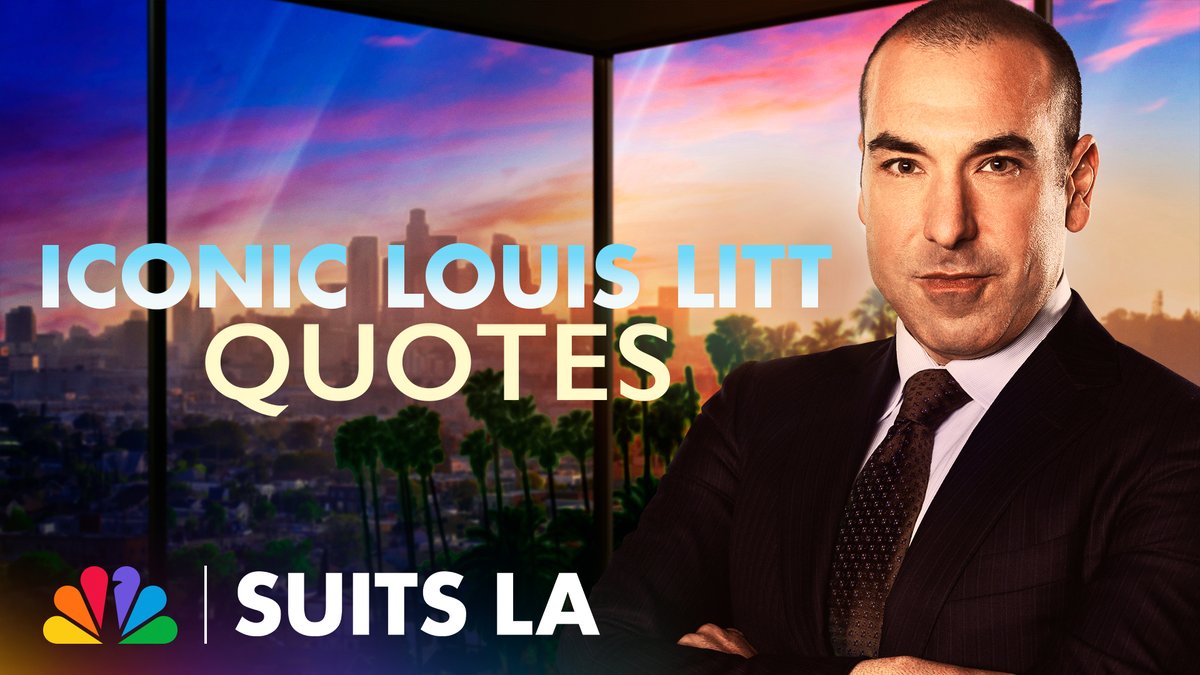 needed this. 😌 watch #Suits on Peacock and catch Louis Litt in #SuitsLA on NBC Entertainment.