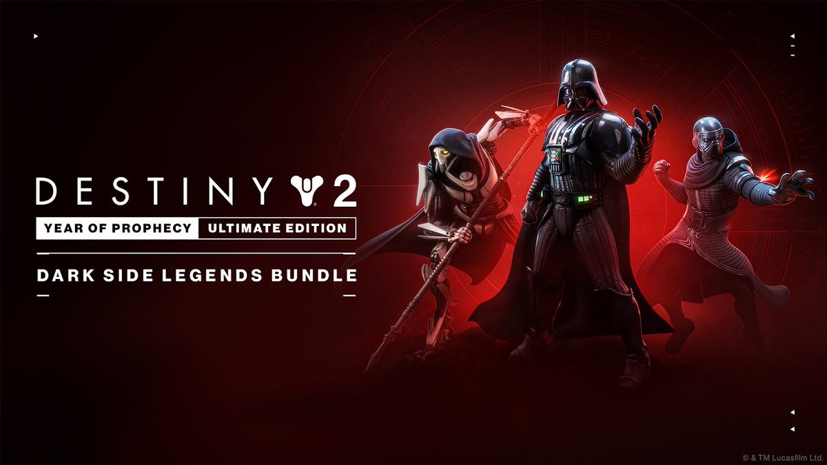 🚨NEW: Destiny 2: Year of Prophecy Ultimate Edition Trailer. Features Dark Side Legends Armor Ornament Bundle.