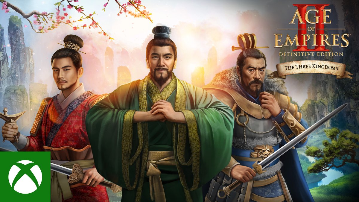 #AgeofEmpiresII: Definitive Edition — #TheThreeKingdoms is available now! History and legend collide as you experience one of the greatest stories of all time with new campaigns, new civs, and stunning new atmospheric visuals. 📜
