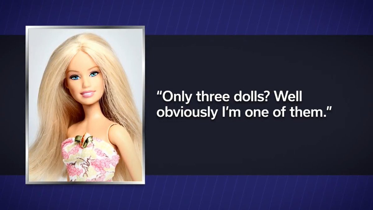 Dolls weigh in on Trump saying that three dolls are enough for kids. #FallonTonight