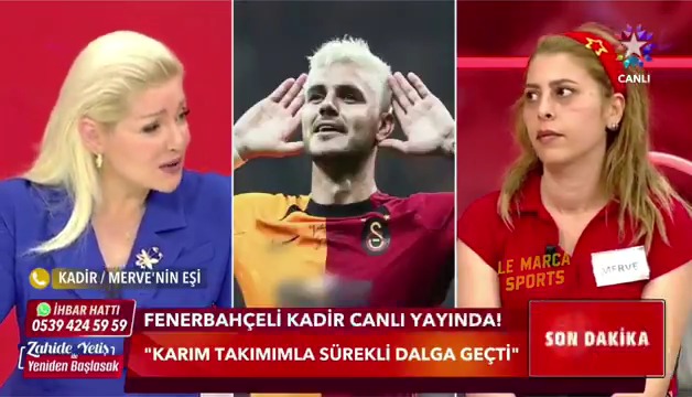 Fenerbahçeli Kadir, eşinin Mauro Icardi'ye destek mesajı atıp telefonunda duvar kağıdı yapması nedeniyle evi terk etti. (Star TV)