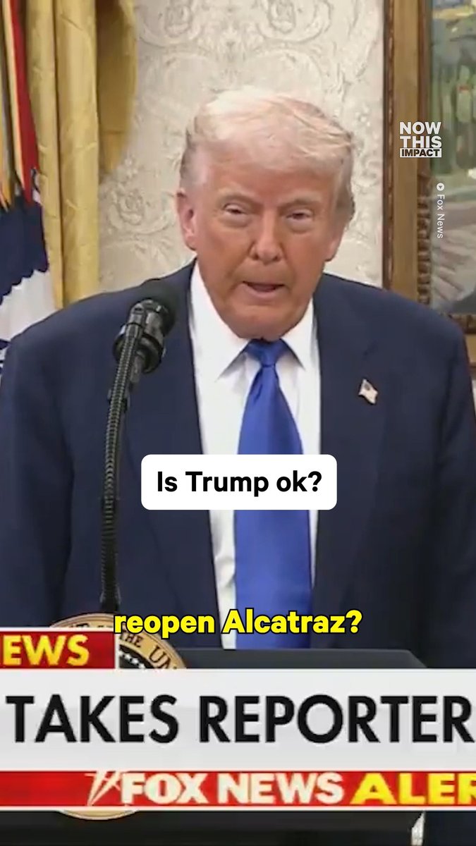 Did he just say he wants to reopen Alcatraz because it looks cool in movies?