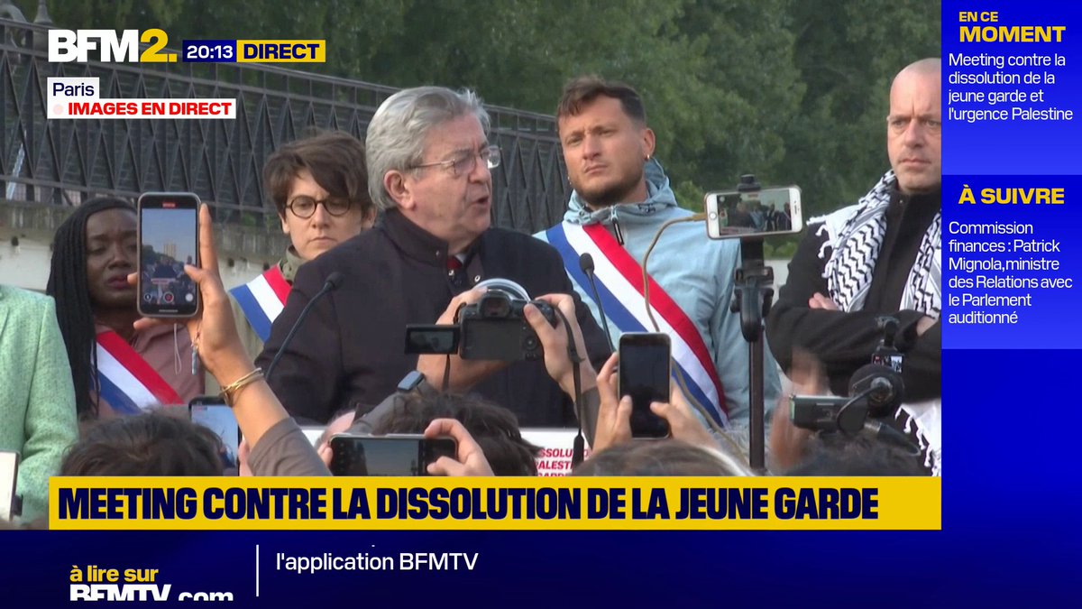 Procédure de dissolution visant le groupe antifasciste La Jeune Garde: Jean-Luc Mélenchon estime que Bruno Retailleau "n'a pas de légitimité démocratique" #BFM2