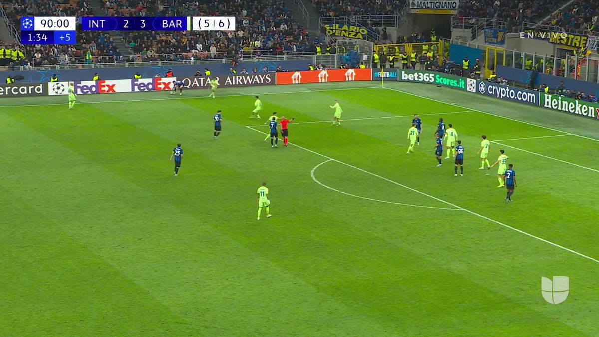 ¡Gol del Inter! Francesco Acerbi empata en la compensación