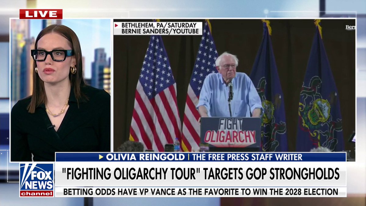 Journalist Olivia Reingold says she saw crying, hugging, and a Taylor Swift vibe at a Senator Bernie Sanders rally on Saturday.