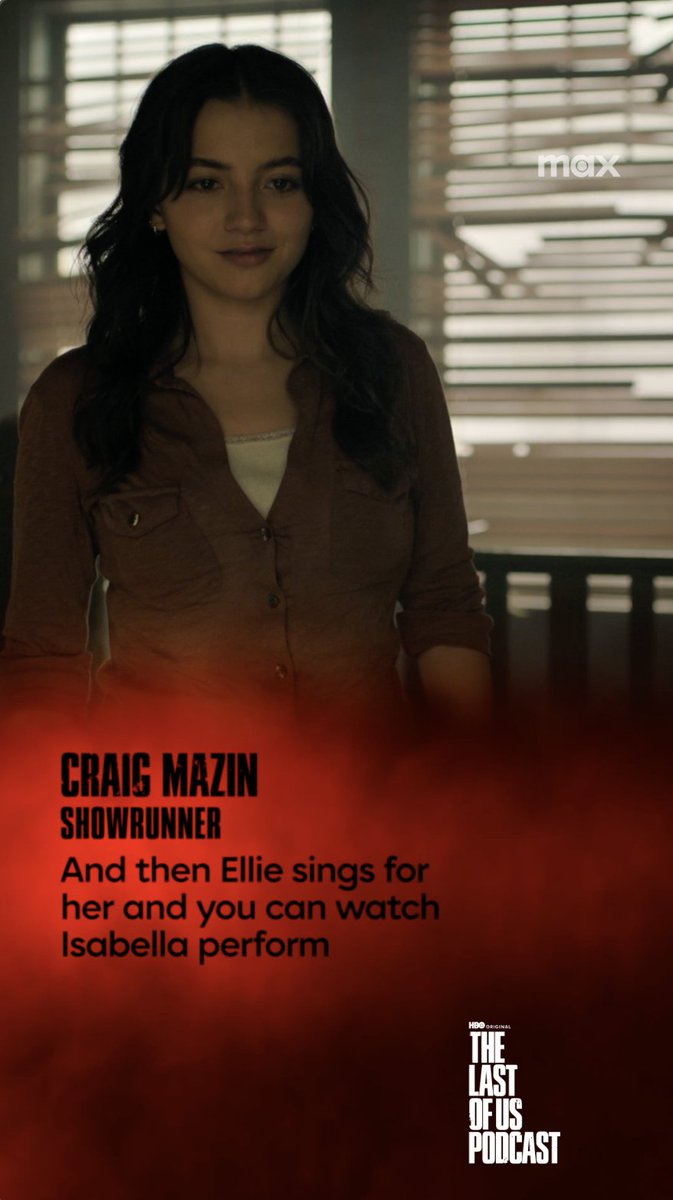 You can watch Isabela perform Dina falling in love. Showrunner and Co-Creator Craig Mazin breaks down the iconic “Take On Me” scene. The Official Podcast is available now on hbo max fka and all major podcast platforms.