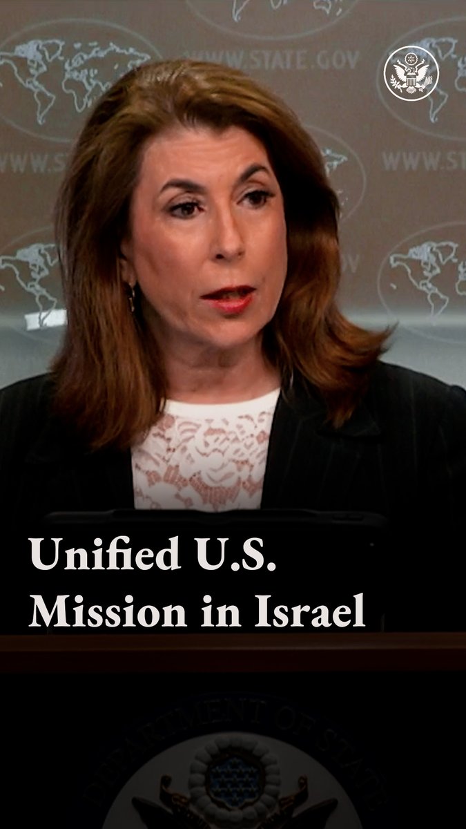The decision to merge the Department's Office of Palestinian Affairs with the U.S. Embassy in Jerusalem is not a new idea. This decision was made by President Donald J. Trump to restore the vision he laid out in his first term of a unified diplomatic mission that will report to the U.S. Ambassador to Israel.