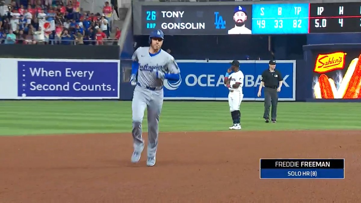 Freddie Freeman's 42 career homers against the Marlins are more than any other player!