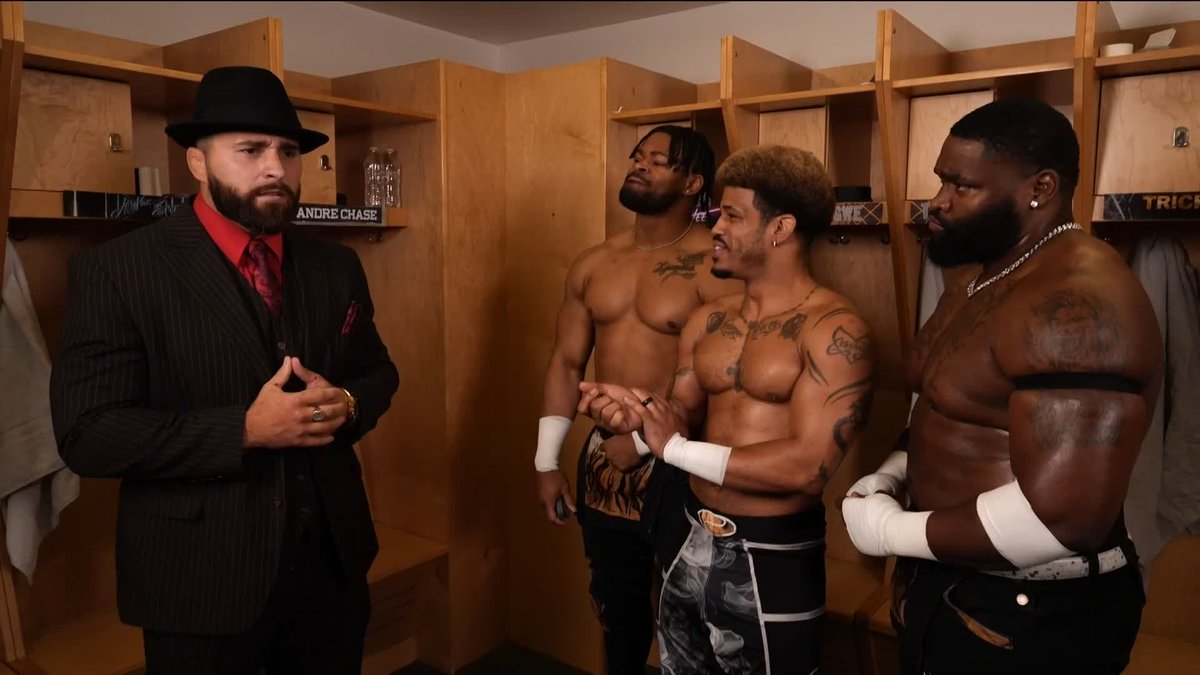 "If somebody knows about stabbing a brother in the back, it's you right?" Tony D’Angelo isn't trying to hear it, WES LEE 🙄 #WWENXT