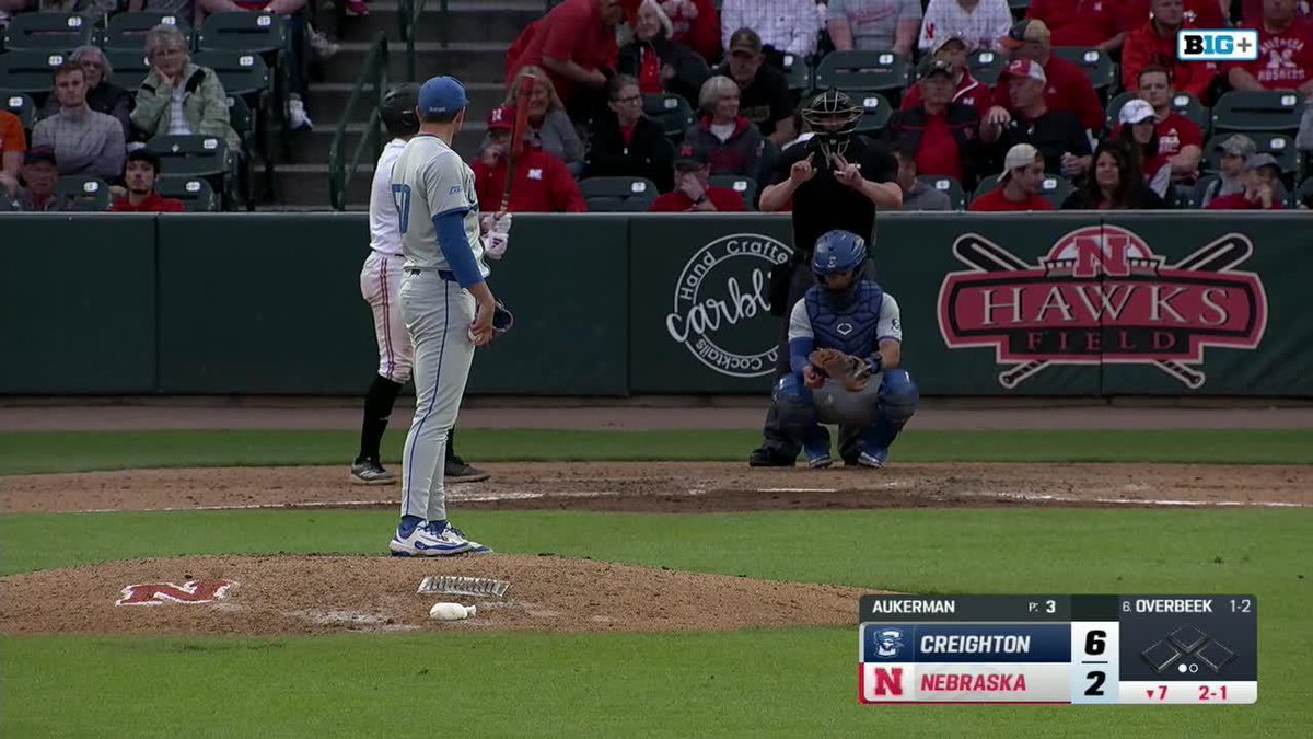 Overbeek → Solo HR B7 | Nebraska 3, Creighton 6