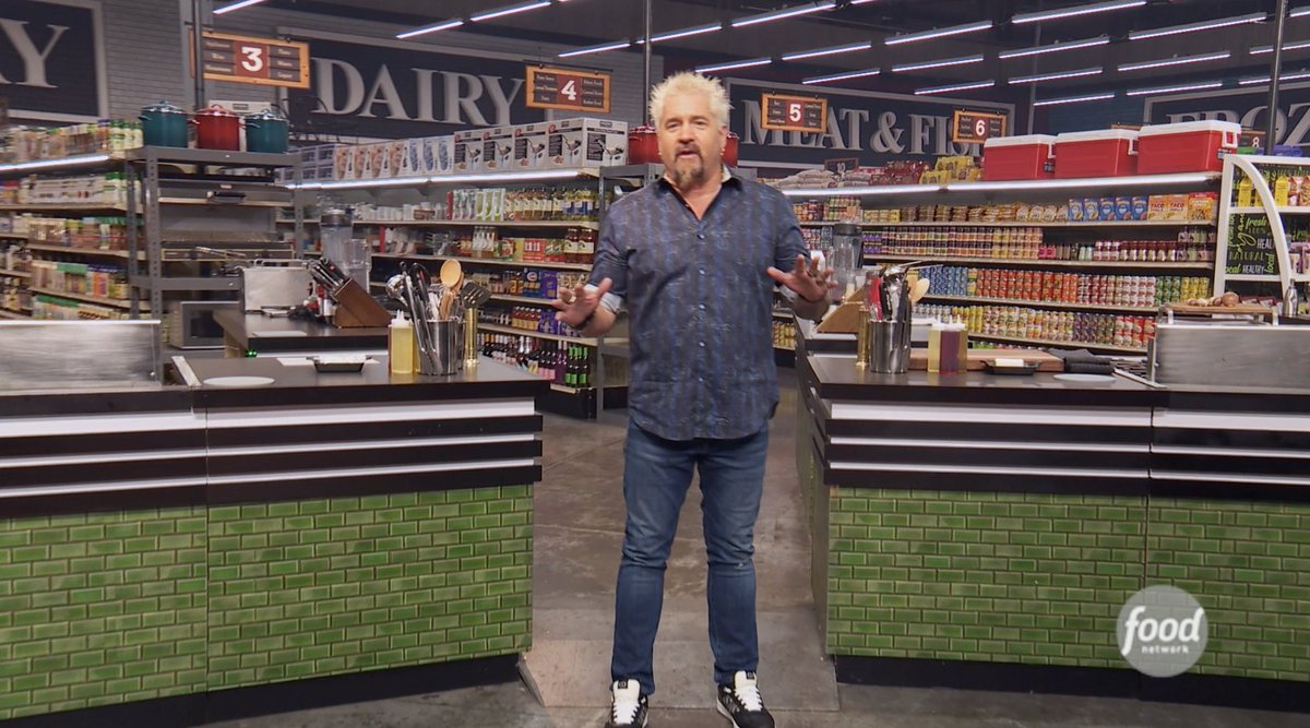Eight all-star chefs. One epic five-week showdown begins 🔥 @guyfieri brings in the best of the best to #GroceryGames to fight for a shot at the GOAT title — and that $70K prize 🐐 It all kicks off Wednesday @ 9|8c! 🛒