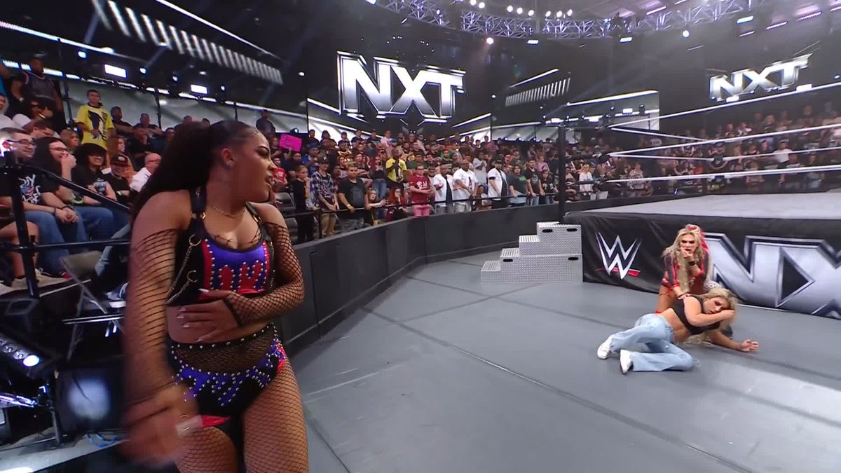 .𝙹 just SNAPPED on karmen petrovic 🗡, but ended up taking out Thea Hail as well! 😲 #WWENXT
