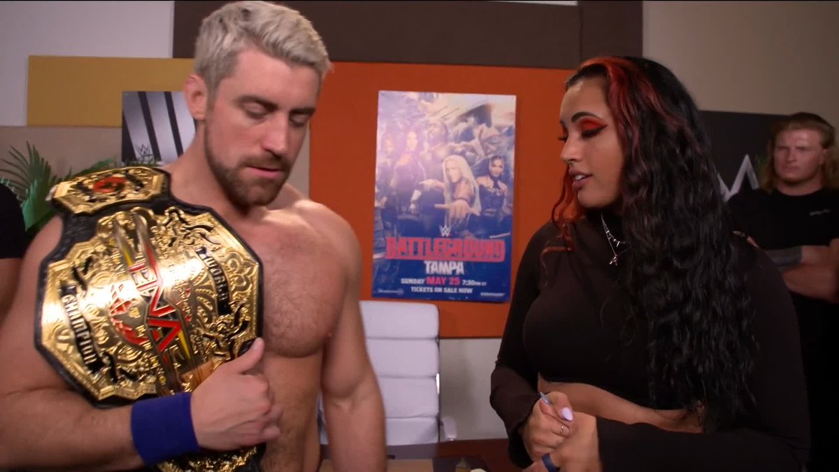 HISTORY. For the first time ever on a WWE PLE, The TNA Wrestling World Championship will be on the line when Joe Hendry defends against Trick Williams at #WWEBattleground! 🙌 #WWENXT