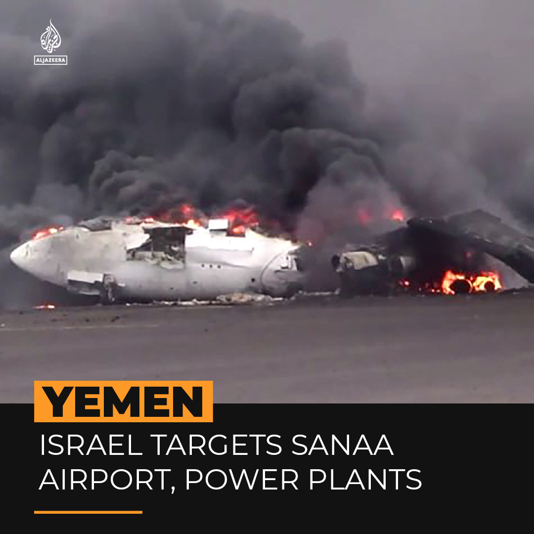 Israel’s military says it “fully disabled” Yemen’s Sanaa airport in missile strikes carried out in response to a Houthi missile that targeted Tel Aviv’s Ben Gurion Airport on Sunday.