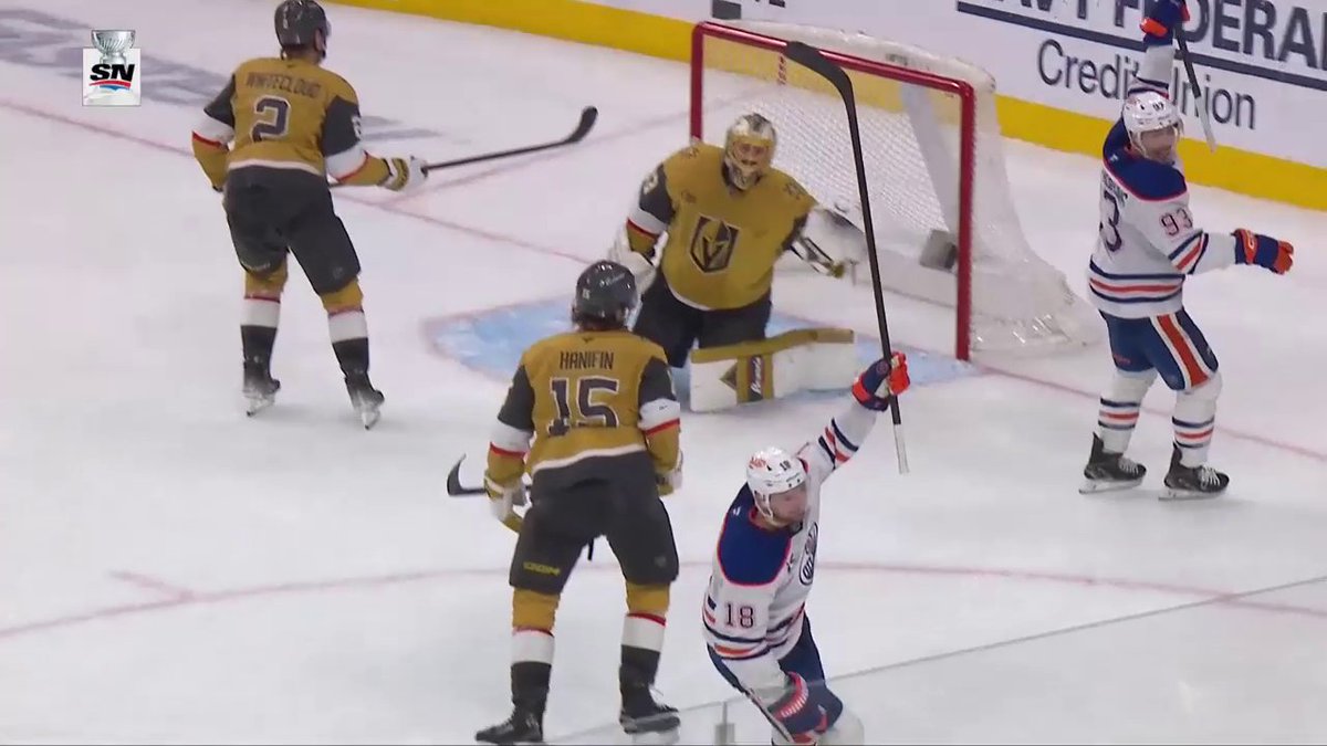 ZACH HYMAN 🤯 THE OILERS TAKE THE LEAD LATE! #StanleyCup 🇺🇸: ESPN ➡️ 🇨🇦: Sportsnet or stream on Sportsnet+ ➡️