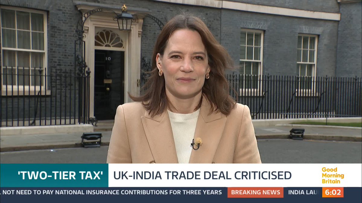 Sir Keir Starmer is facing fierce criticism over the government's UK-India trade deal after it emerged that many Indian nationals moving here will no longer need to pay national insurance contributions for three years. @louisajamesitv reports.