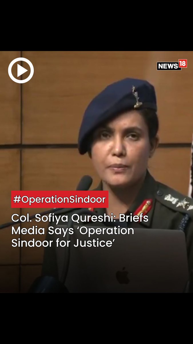 #WATCH | Col.Sophia Qureshi on Operation Sindoor: “The operation was launched to give justice to the victims of the Pahalgam terror attack. Nine terrorist camps were targeted and destroyed.” #OperationSindoor #IndiaPakistanWar #IndiaPakistanNews #PahalgamTerrorAttack #KashmirTerrorAttack #IndiaPakistan #Viral #Trending #BreakingNews #Explore #India #IndianArmy #PakistanArmy