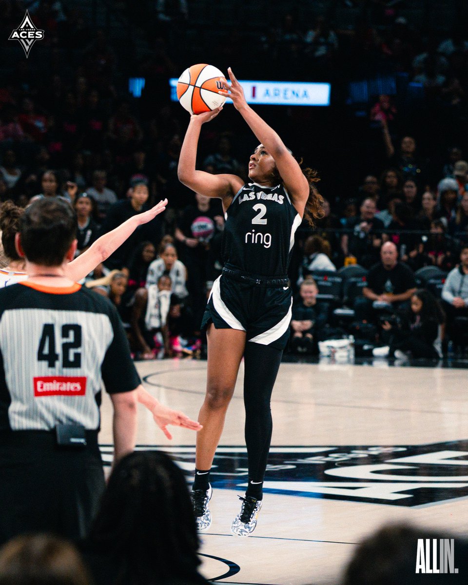 Top Tier Night ✨ Kelly: 15 PTS // 5-7 FG Wilson: 14 PTS // 6 REB // 3 AST // 3 BLK Loyd: 11 PTS // 3-5 3PM // 50% FG Gray: 10 PTS // 5 REB // 6 AST // 2 STL Young: 10 PTS // 50% FG #ALLINLV