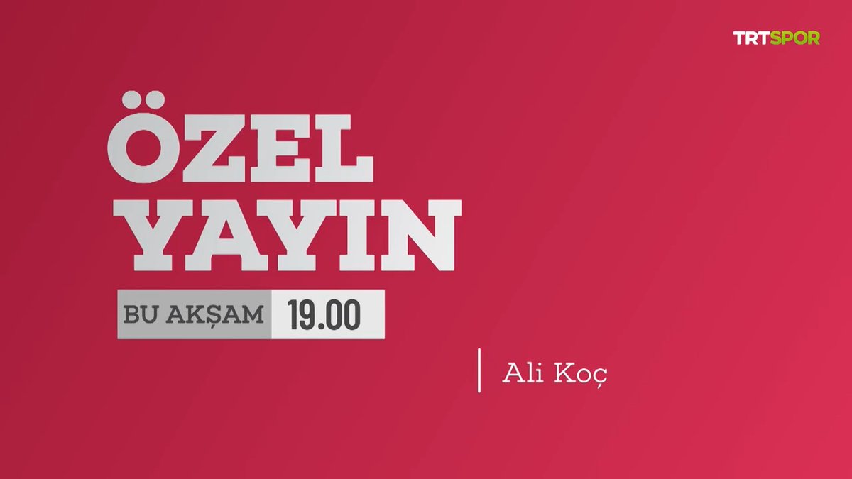 Başkanımız Ali Koç, bugün 19:00’da TRT Spor ekranlarında gündeme dair açıklamalarda bulunacak…
