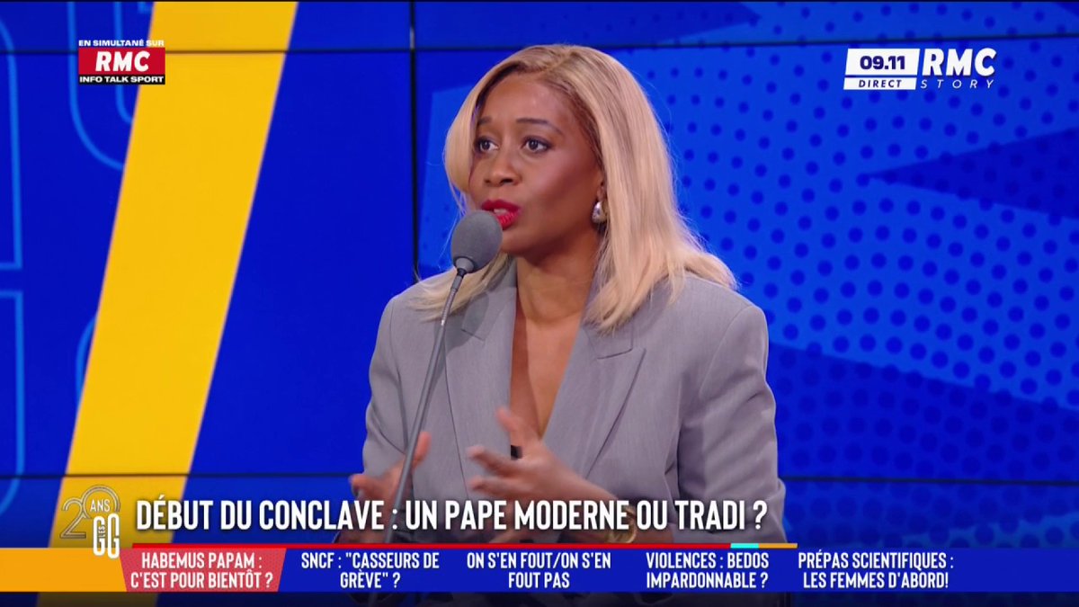 ⛪ Début du conclave : quel pape souhaitez-vous ? 🗣️ Joëlle Dago-Serry : "On ne peut pas ignorer que le catholicisme vit grâce au peuple africain et asiatique. Je veux un pape traditionaliste." #GGRMC
