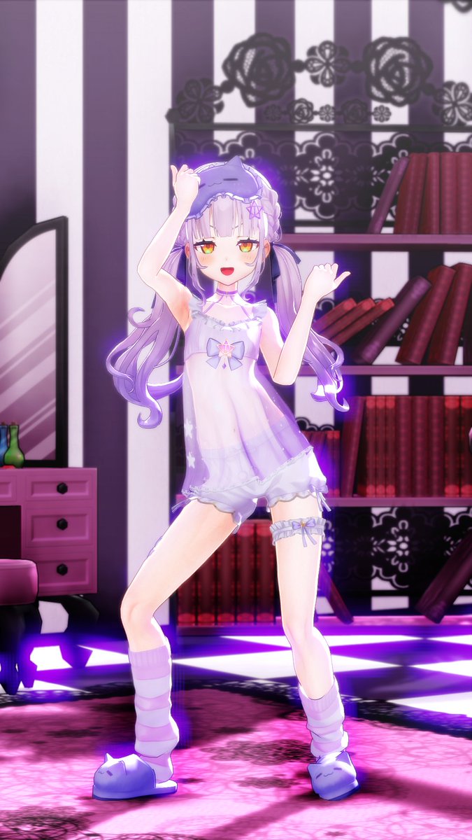 APT. を歌って踊る部屋着シオンちゃん🌙💜🎤💃✨ #シオンの書物 #紫咲シオンMMD